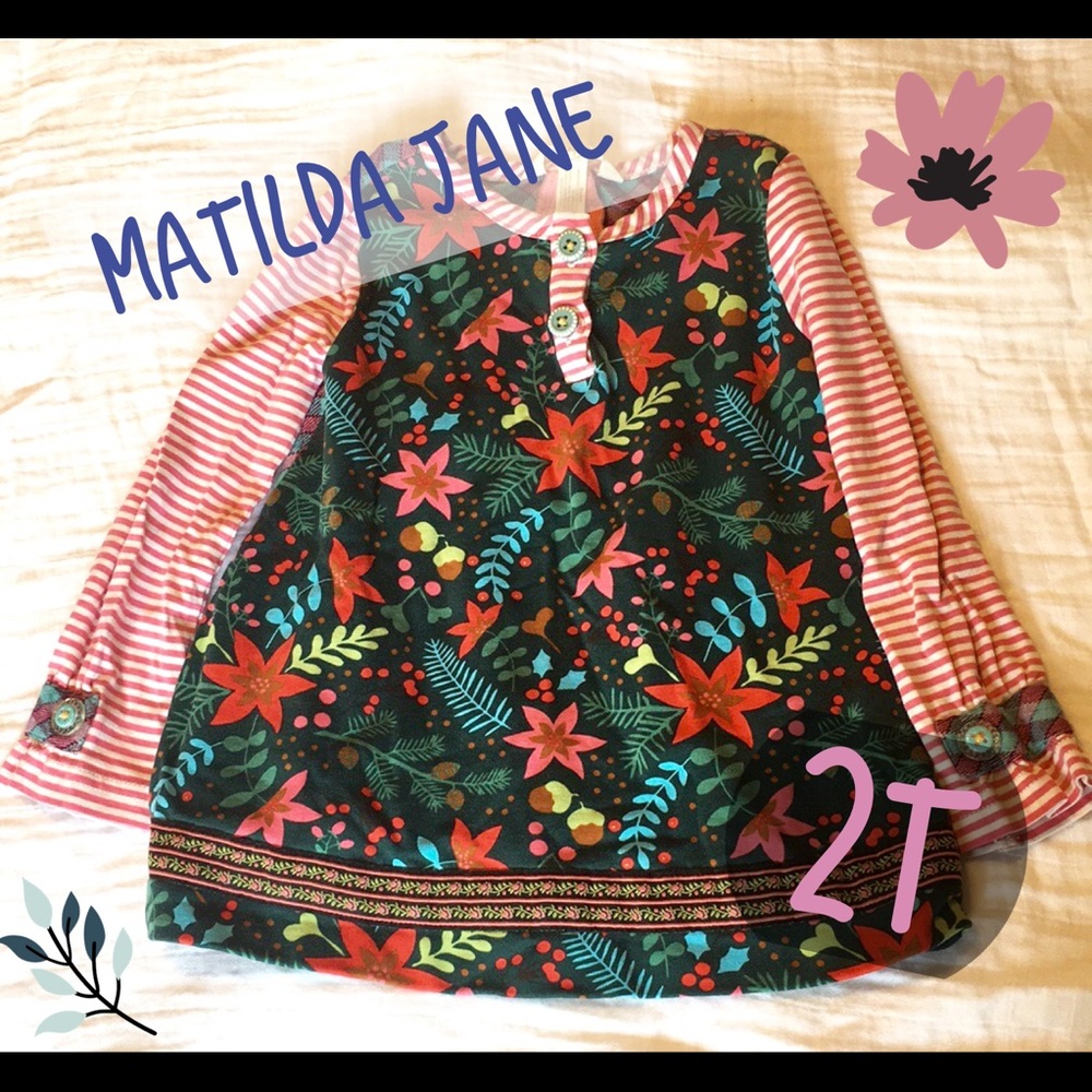 Matilda Jane Colorful, Christmas themed top!